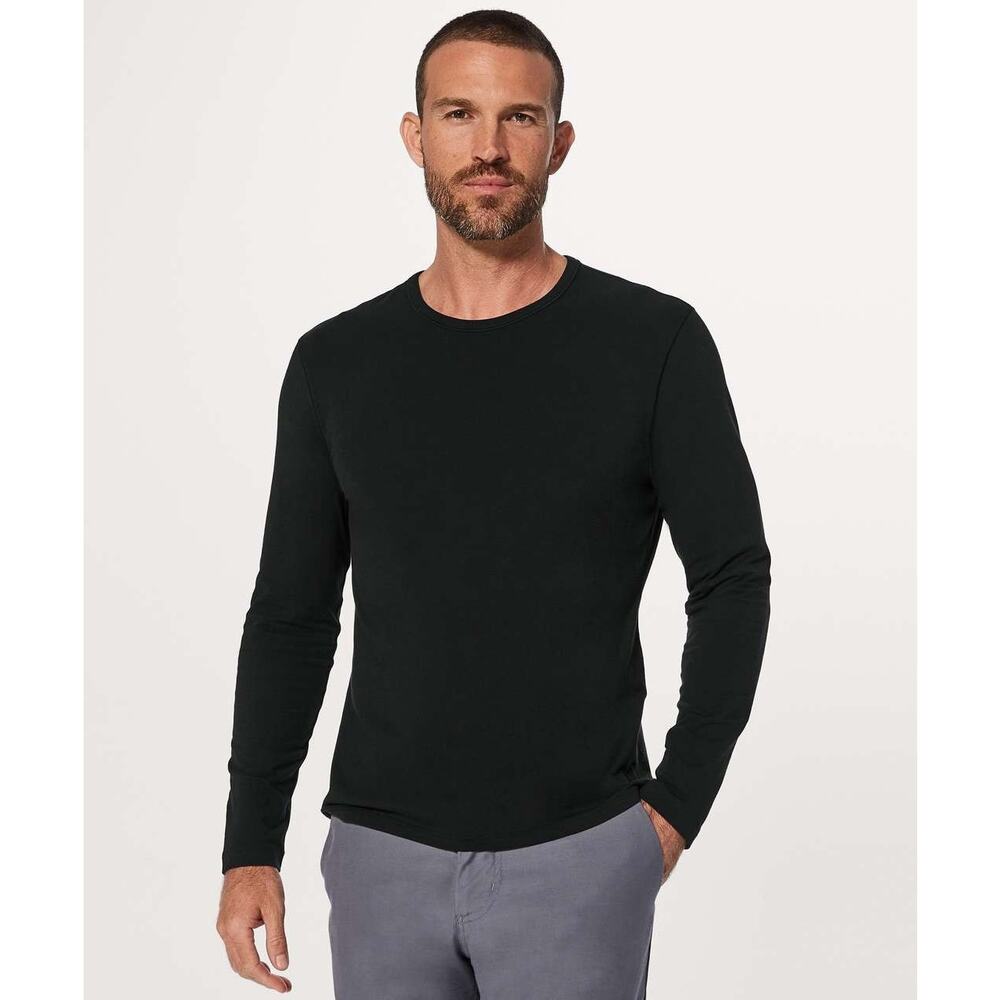 Lululemon 5 Year Basic Long Sleeve Crew Neck Vitasea Classic Fit T-Shirt Black L